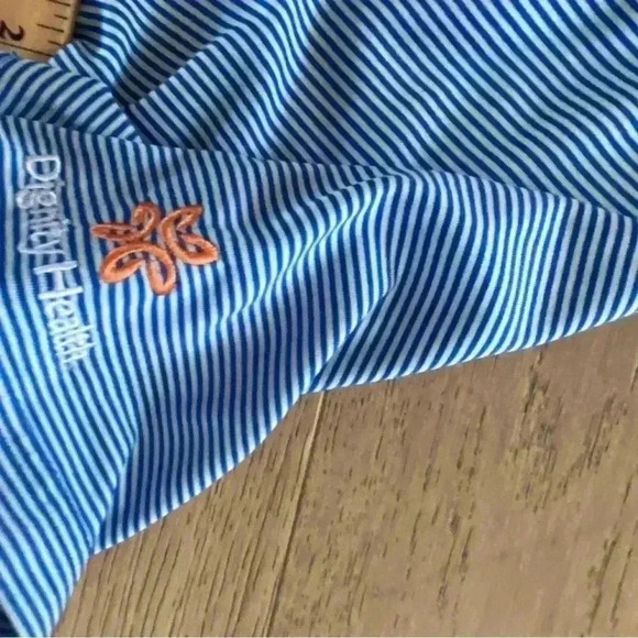 Black Clover Mens Striped Polo Blue Large - Picture 5 of 7
